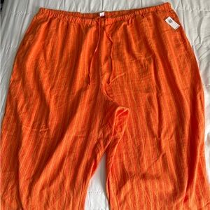 Old Navy Orange Wide Leg Pants Relaxed Fit
